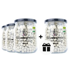 3+1 ZDARMA: BrainMax Pure Čučoriedky v bielej čokoláde, BIO, 165 g *CZ-BIO-001 certifikát