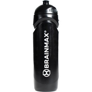 BrainMax plastová fľaša na vodu, bidon, čierna, 750 ml