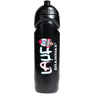 BrainMax Lauf plastová fľaša na vodu, bidon, čierna, 750 ml