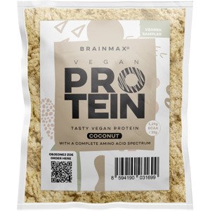 BrainMax Vegan protein, kokos, 35 g 24 g bielkovín, 5,29 g BCAA, Kompletné Amino spektrum, Sladené stéviou, doplnok stravy