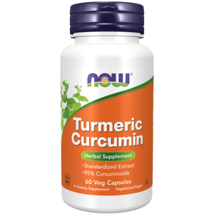 NOW® Foods NOW Turmeric Curcumin, kurkumín štandardizovaný extrakt, 60 rastlinných kapsúl