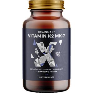 BrainMax Vitamín K2 ako MK7 all-trans K2VITAL®DELTA 150 mcg, 100 rastlinných kapsúl Najlepšie vstrebateľná a využiteľná patentovaná forma vitamínu K2 MK-7.
