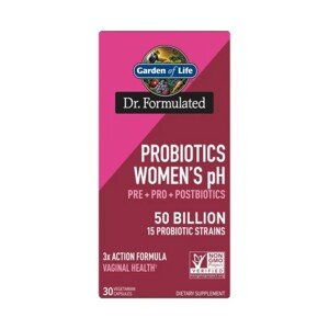 Garden of life Dr. Formulated Probiotics Womens pH 50 miliárd, probiotiká, prebiotiká a postbiotiká pre ženy, 30 rastlinných kapsúl