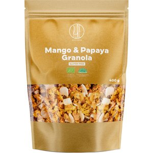 BrainMax Pure Mango & Papaya Granola BIO, 400 g Zapečené vločky s mangom a papájou / *CZ-BIO-001 certifikát