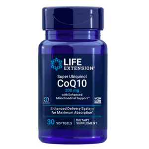 Life Extension Super Ubiquinol CoQ10 with Enhanced Mitochondrial Support, koenzým Q10, 200 mg, 30 kapsúl Podpora srdca, zdaví mitochondrií a produkcia energie