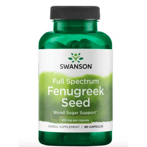 Swanson Fenugreek Seed, Pískavica grécke seno, 610 mg, 90 kapsúl