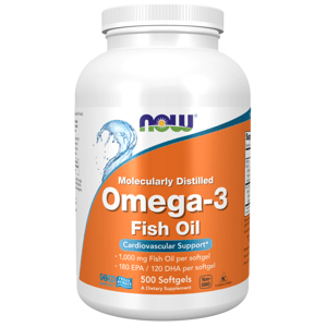 NOW® Foods NOW Omega-3, molekulárně destilované, 500 softgelových kapslí