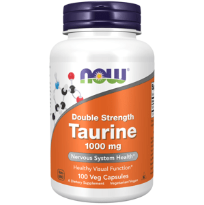 NOW® Foods NOW Taurín (Taurín) 1000 mg, 100 rastlinných kapsúl
