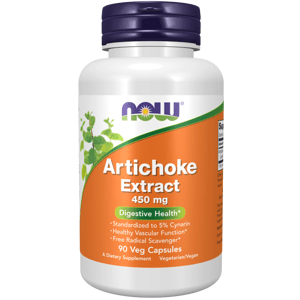 NOW® Foods NOW Artichoke (Extrakt z Artičoku), 450 mg, 90 rastlinných kapsúl