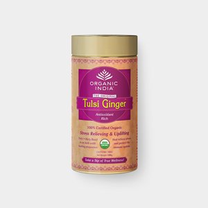 Organic India Tulsi Zázvor BIO, 100g plech *CZ-BIO-001 certifikát