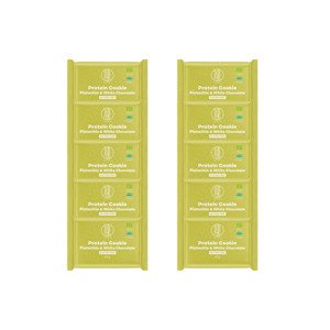 10x BrainMax Pure Protein Cookie - Pistácie & Biela čokoláda, BIO, 60 g Proteínová sušienka s pistáciami a bielou čokoládou / *CZ-BIO-001 certifikát
