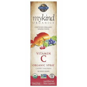 Garden of life Mykind Organics Vitamin C Organic spray, Vitamín C v spreji, čerešňa a mandarínka, 58 ml