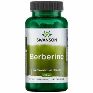 Swanson Berberine, 400 mg, 60 rastlinných kapsúl