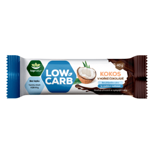 Topnatur - Low Carb tyčinka, kokos v hořké čokoládě, 40 g