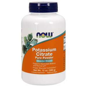 NOW® Foods NOW Potassium Citrate (draslík ako citrát draselný), Pure powder, 340g