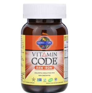 Garden of Life Vitamin Code RAW Iron (železo),  22 mg  - 30 kapsúl