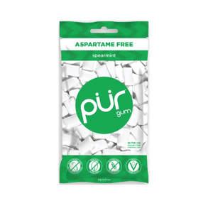 PÜR prírodné žuvačky bez Aspartamu, Spearmint, 55ks