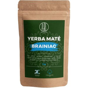 BrainMax Pure Yerba Maté, Brainiac, 1000 g Brazílska yerba obohatená o ginko bilobu a ženšen pre maximálnu koncentráciu
