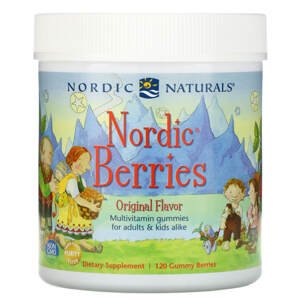 Nordic Naturals Nordic Berries Multivitamin pre Deti, Sladkokyslé, 120 gumových cukríkov