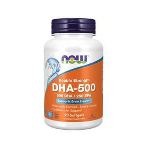 NOW® Foods NOW DHA-500, 500 DHA/250 EPA, 90 softgélových kapsúl