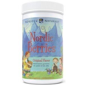 Nordic Naturals Nordic Berries Multivitamin pre Deti, Sladkokyslé, 200 gumových cukríkov