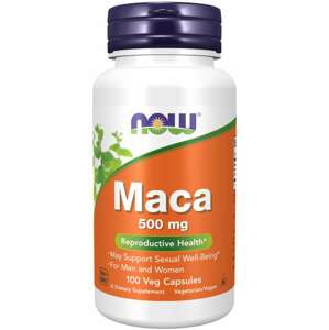 NOW® Foods NOW Maca (žerucha peruánska koncentrát), 500 mg, 100 rastlinných kapsúl
