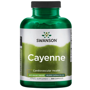 Swanson Cayenne (Kajenské korenie), 450 mg, 300 kapsúl
