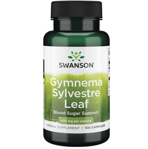 Swanson Gymnema Sylvestre Leaf (Gymnéma lesná), 400 mg, 100 kapsúl