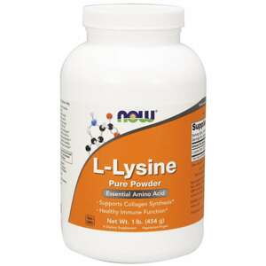 NOW® Foods Now L-Lysine (L-lysin), 1000 mg (prášok), 454g