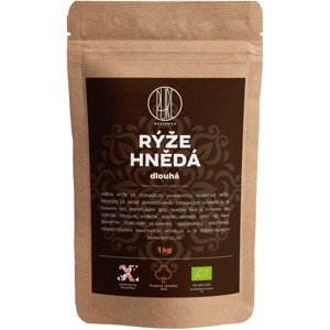 BrainMax Pure Ryža, hnedá, dlhá BIO, 1kg *CZ-BIO-001 certifikát