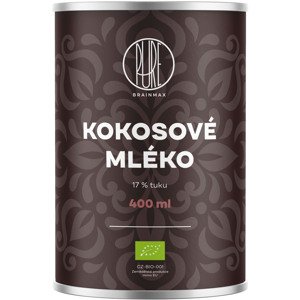 BrainMax Pure Organic Kokosové mlieko 17% tuku, BIO, 400 ml *CZ-BIO-001 certifikát