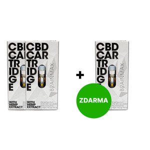 2+1 ZDARMA: BrainMax CéBéDé Cartridge STRONG, náplň do CéBéDé Pen Vapo, 0,5 ml, na zberateľské účely, 50%