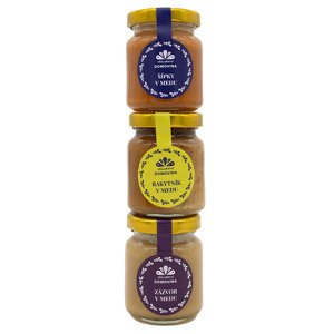 Balenie ochutených medov - šípky/rakytník/zázvor 3 x 75 g