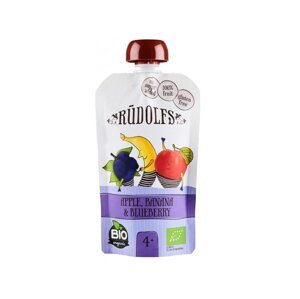 Rudolfs BIO vrecko Jablko, banán, čučoriedka 110 g od 4 mesiacov
