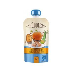 Rudolfs BIO vrecko Zelenina, kuskus, ryba 110 g od 6 mesiacov
