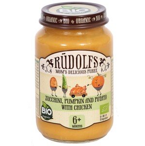 Rudolfs BIO Cuketa, tekvica, zemiaky s kuracím mäsom 190 g