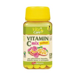 Vitamín C 100 mg MIX, pomaranč a malina - 120 zvyk. tbl Výživový doplnok