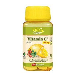 VitaHarmony Vitamín C 500 mg so šípkami 60 kapsúl Výživový doplnok