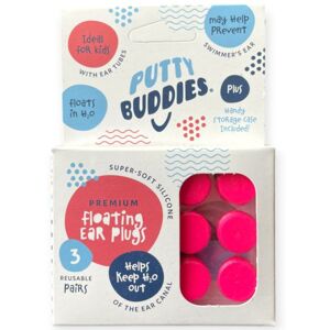 Putty Buddies – 3 páry plávajúcich silikónových štupľov do uší Farba: Ružová plávajúce silikónové štuple do uší