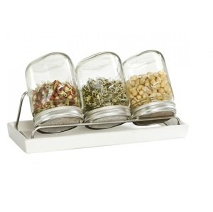 Eschenfelder System III 750 ml sada 3 pohárov na klíčenie s keramickou miskou 10963/B Farba: Biela