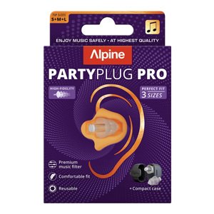 Alpine PartyPlug Pro Natural Chrániče 21 dB 1 pár Farba: Transparentná Štuple do uší na hlasnú hudbu