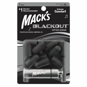 Mack's Blackout® Veľkosť balenia: 7 párov čierne štuple do uší