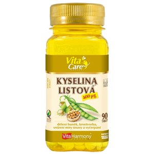 Vitaharmony Kyselina listová 400 mikrogramov - 90 tbl. Výživový doplnok