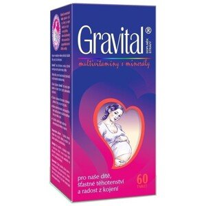 GRAVITAL - multivitamíny pre tehotné a dojčiace ženy - 60 tbl. Výživový doplnok