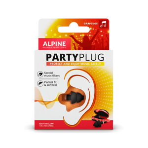 Alpine PartyPlug Transparent Farba: Čierna Štuple do uší na hlasnú hudbu