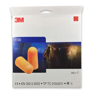 3M™ 1100 Penové Štuple do uší 200 párov Penové štuple do uší