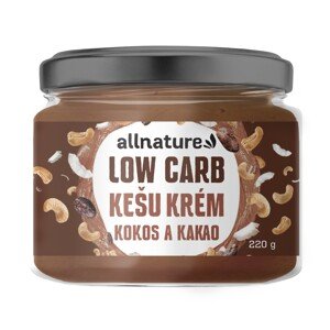Allnature Kešu krém LOW carb - kokos a kakao 220 g
