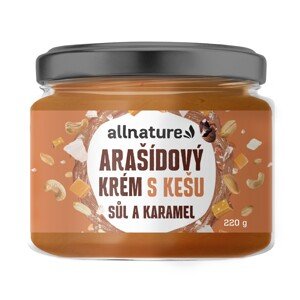 Allnature Arašidový krém s kešu, soľou a karamelom 220 g