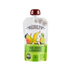 Rudolfs BIO vrecko Hruška, banán, egreše 110 g od 4 mesiacov