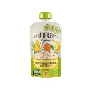 Rudolfs BIO vrecko Obilná 3zrnná kaša s ovocím 110 g od 4 mesiacov